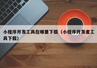小程序開(kāi)發(fā)工具在哪里下載（小程序開(kāi)發(fā)者工具下載）