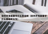 軟件開發(fā)需要學什么基礎(chǔ)呢（軟件開發(fā)需要學什么基礎(chǔ)呢女生）