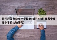 軟件開發(fā)專業(yè)哪個學校比較好（軟件開發(fā)專業(yè)哪個學校比較好考）
