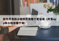 軟件開(kāi)發(fā)和小程序開(kāi)發(fā)哪個(gè)更容易（開(kāi)發(fā)app和小程序哪個(gè)難）