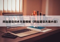 網(wǎng)站建設技術(shù)方案模板（網(wǎng)站建設方案內(nèi)容）
