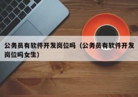 公務員有軟件開發(fā)崗位嗎（公務員有軟件開發(fā)崗位嗎女生）